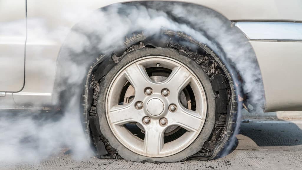 what causes a tire blowout?